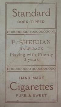 1907-08 Sniders and Abrahams Australian Footballers - Victorian League Players Series D #NNO Percy Sheehan Back